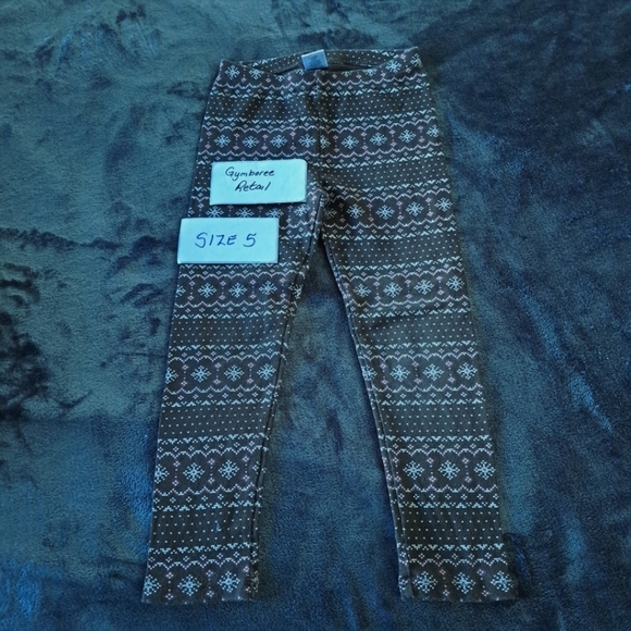 Gymboree girls size 5 brown with snowflake leggings - Picture 1 of 3